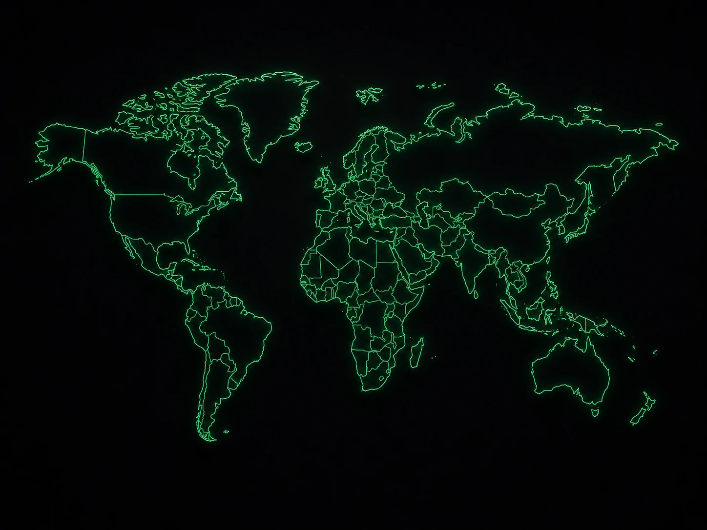 Green radar globe illustration